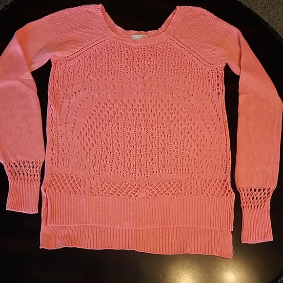 Gianni Bini Tangerine Crocheted Sweater - Picture 2 of 7